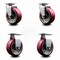 Service Caster 5 Inch Poly on Aluminum Caster Set with Roller Bearings 2 Swivel 2 Rigid SCC SCC-20S520-PAR-2-R-2 - alternate 1